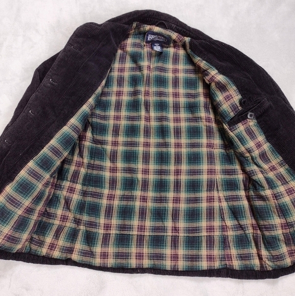 Lands' End Dark Brown Button Down Corduroy Fleece Lined Jacket Sz S - Picture 7 of 14